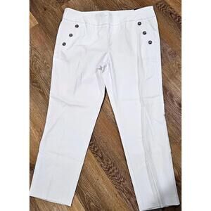 Counterparts White Women's Sailor Pants with Button Detail Size XL